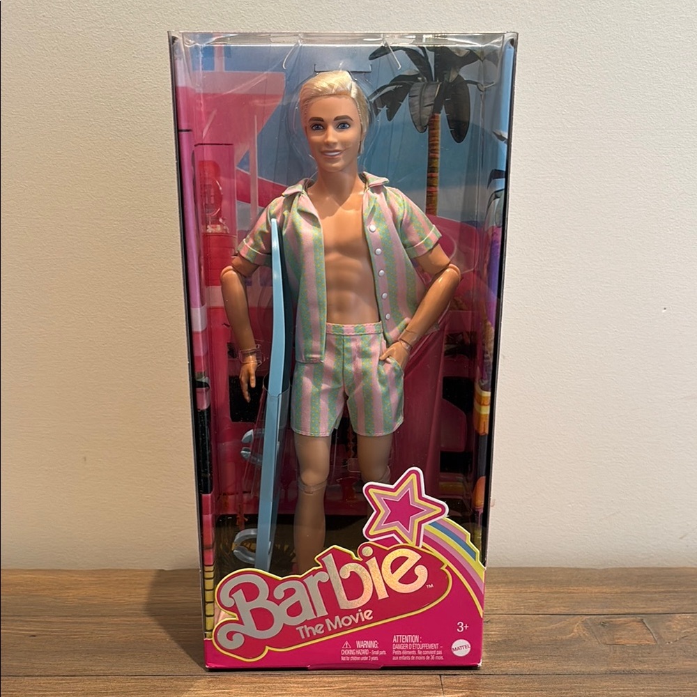 Barbie Ken Doll in Pink and Green Stripes